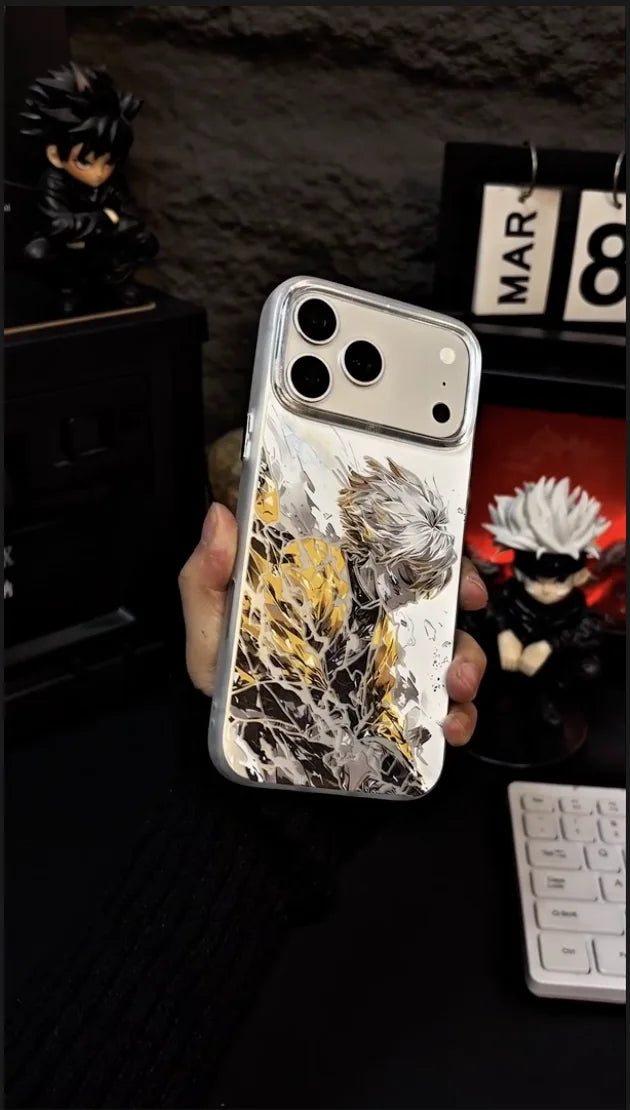 Hand holding a Nakama Cases anime phone case